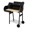 Outdoor Charcoal BBQ Grill Oil Drum Barbecue Patio Smoker Portable Wheels UK