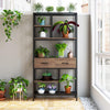 Vintage Industrial 7 Tier Rustic Shelving Unit Bookcase Storage Display Shelf