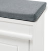Shoe Storage Bench Hallway Entryway Shoes Organizer Cabinet Cushion Padded Seat