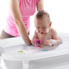 Foldable Portable Baby Bath Tub for Toddler with Baby Cushion For 0-3 years Blue