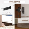 2 Door Wardrobe Modern Wardrobe with 3 Drawer and Hanging Rod for Bedroom Brown