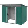 Garden Shed Outdoor Storage Tool Organizer w/ Double Sliding Door