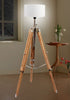 Teakwood Wooden Floor Lamp LED Wood Tripod Lamp Retro Lamp Without Shade