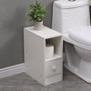 Slim Tall Bedside Table Cabinet with Drawer & Storage Space for Bedroom