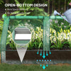 Raised Garden Bed with Greenhouse, Planter Box with Cover, Green and Dark Grey