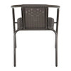Set of 2 4 6 Rattan Plastic Strong Stackable Outdoor Patio Garden Chairs w/ Arms