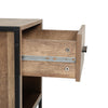 Bedroom Bedside Table Mini Side Table with Drawer Wooden Metal Frame Night Table