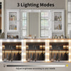 Makeup Vanity with Mirror and Lights, 12 Drawers Vanity Desk with Chair