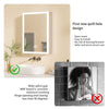 XXL Smart LED Bathroom Mirror Cabinet Demister Sensor Switch Wall Mounted Vanity