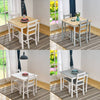 4 Colours Solid Wood Dining Table and 2 Chairs Set Kitchen Room Home Furniture