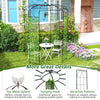 Costway Birdcage Shape Gazebo Pergola Pavilion Galvanized Metal Arch Trellis