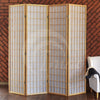 Japanese Style Room Divider Privacy Screen Natural Wooden Frame Non-Woven Fabric