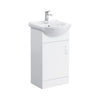 Bathroom Cabinet Vanity Unit Sink Basin Storage Furniture White Gloss 450mm