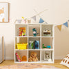 9 Cube Kids Storage Cabinet 4-Tier Bookcase Floor Display Shelf Toy Organizer