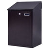 Wall Mounted Outdoor Large Lockable Mailbox Steel Locking Home Letter Post Box