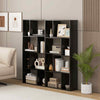 120 CM High Bookcase Floor Standing Open Display Shelving Black