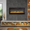 Electric Inset Fire 70in Insert / Wall Mount LED Fireplace Reccessed Media Flame