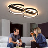 LED Ceiling Light Black Ceiling Lamp 38W Dimmable 3000K-6500K Living Room Fnpvad