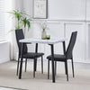 Small Space 3Pcs Square Dining Table+ 2 Dining Chair Set Dining Room Set Wooden
