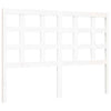 Gecheer Bed Frame with Headboard White 120x200 Solid Wood Bed Frame P9W0