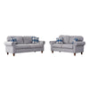 2, 3 Seater Linen Fabric Sofa Settee Couch Armchair with 2 Pillows Living Room