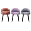 Low Backrest Piano Seat Vanity Makeup Stool Dressing Table Pouffe Fabric Velvet