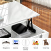 Wooden Lift Up Top Coffee Table With Storage Shelf Living Room Home Office White
