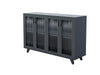 Sideboard Kitchen Buffet Cupboard Console Table with Glass Doors Cabinet 2 Shelf