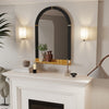 Bathroom Mirror Metal Shelf Wood Frame Mirror Wall Mounted With Cosmetics Shelf
