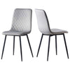 Set of 4 Designer Velvet Fabric Dining Chairs Metal Legs Lexi Chairs