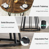 Round Dining Table for 4 People, 120cm Circle Dining Room Table with Metal Base