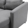 Modern 3 Seater Corner Sofa Bed with Storage Couch Settee Sofabed L Shaped Grey