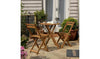 Habitat 2 Seater Folding Wooden Garden Bistro Set - Brown