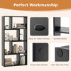 120 CM High Bookcase Floor Standing Open Display Shelving Black