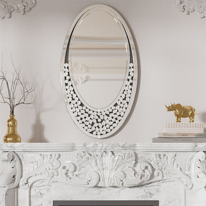 Modern Decoration Wall Silver Mirror Tear Drop Hanging Mirror for Living Room UK