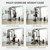 Multi Gym Smith Machine Power Cage Weight Lifting Chest Press Station Squat Rack