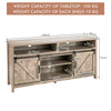 Entertainment Center 150cm Sliding Barn Door TV Stand w/Shelf-Grey