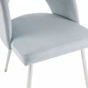 Dining Chair Thick Upholstered Kitchen Chair with Metal Legs Light Grey Set of 2