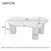 Cloud Coffee Table Modern White Coffee Table for Living Room Irregular Tea Table