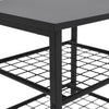 Black Side End Table With Metal Legs Coffee Living Room Night Stand Furniture UK