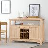 Cupboard Storage Organizer Kitchen Buffet Sideboard w/ Wine Rack