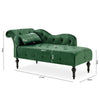 Chaise Lounge Elegant Colourful Velvet Reader's Bedroom Lounge Sofa w/ Wood Legs