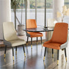 Dining Chairs 2/4Pcs Modern Leather High Back Sturdy Metal Legs Home Office Cafe