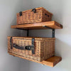 Solid Wood Rustic Shelving, Bookshelf Scaffold Board, industrial with brackets