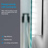 Large LED Bathroom Mirror Demister Shaver Socket 3X Magnifying Touch 90X70CM