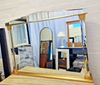 Large Arch Top Overmantle Art Deco Ornate Fireplace Wall Mirror Gold 127x93cm