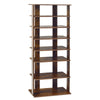 7-tier Double Shoe Storage Tower Organiser Unit Home Display Shelf Rack Stand