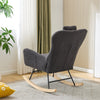 Modern Rocking Chair Swing Rocker Armchair Baby Rocking Chair For Nursery Grey