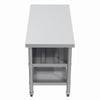Stainless Steel Kitchen Work Bench Catering Table Worktable W/Undershelf, Wheels