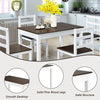 5PCS Kitchen Dining Table Set Modern Rectangular Breakfast Table and 4 Chairs